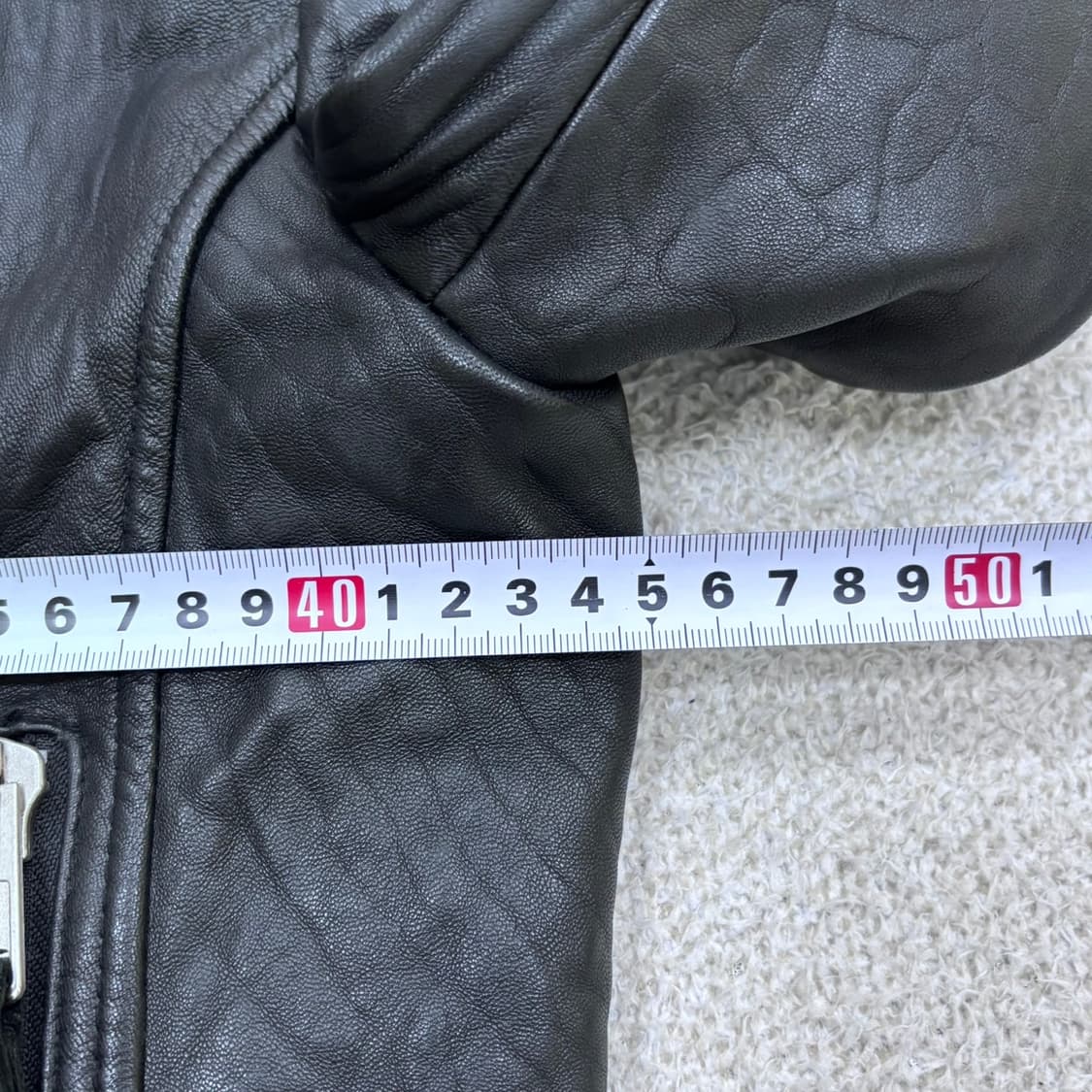 46 빈티지 여성 블랙 레더 자켓 0520Y 상품이미지5