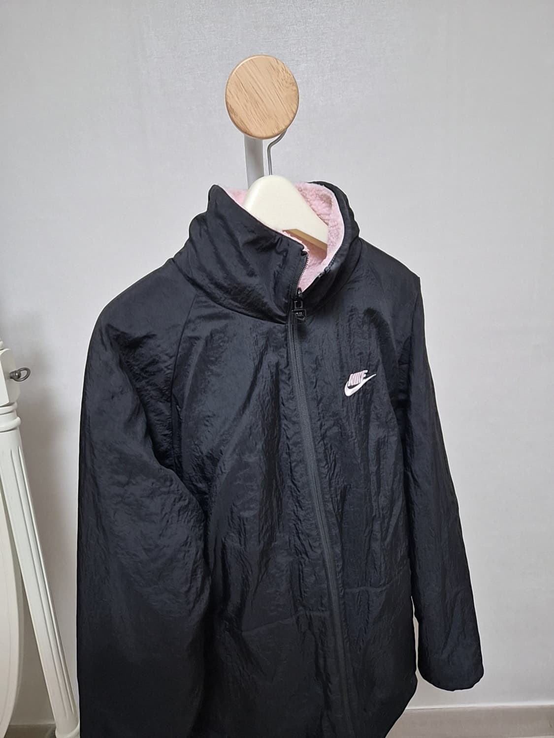 (나이키/M) 빅스우시 핑검 핑크 양털 후리스 상품이미지5