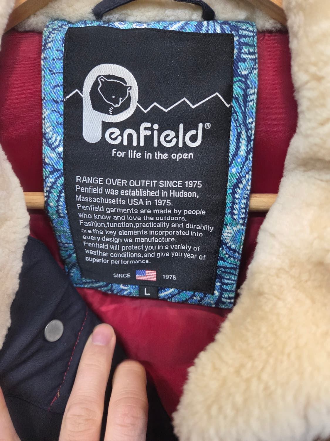 펜필드 락울 양털 소가죽 덕다운 패딩 L 상품이미지3