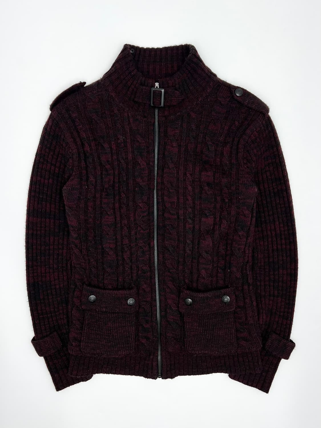 빈티지 퍼 니트 집업 상품이미지1