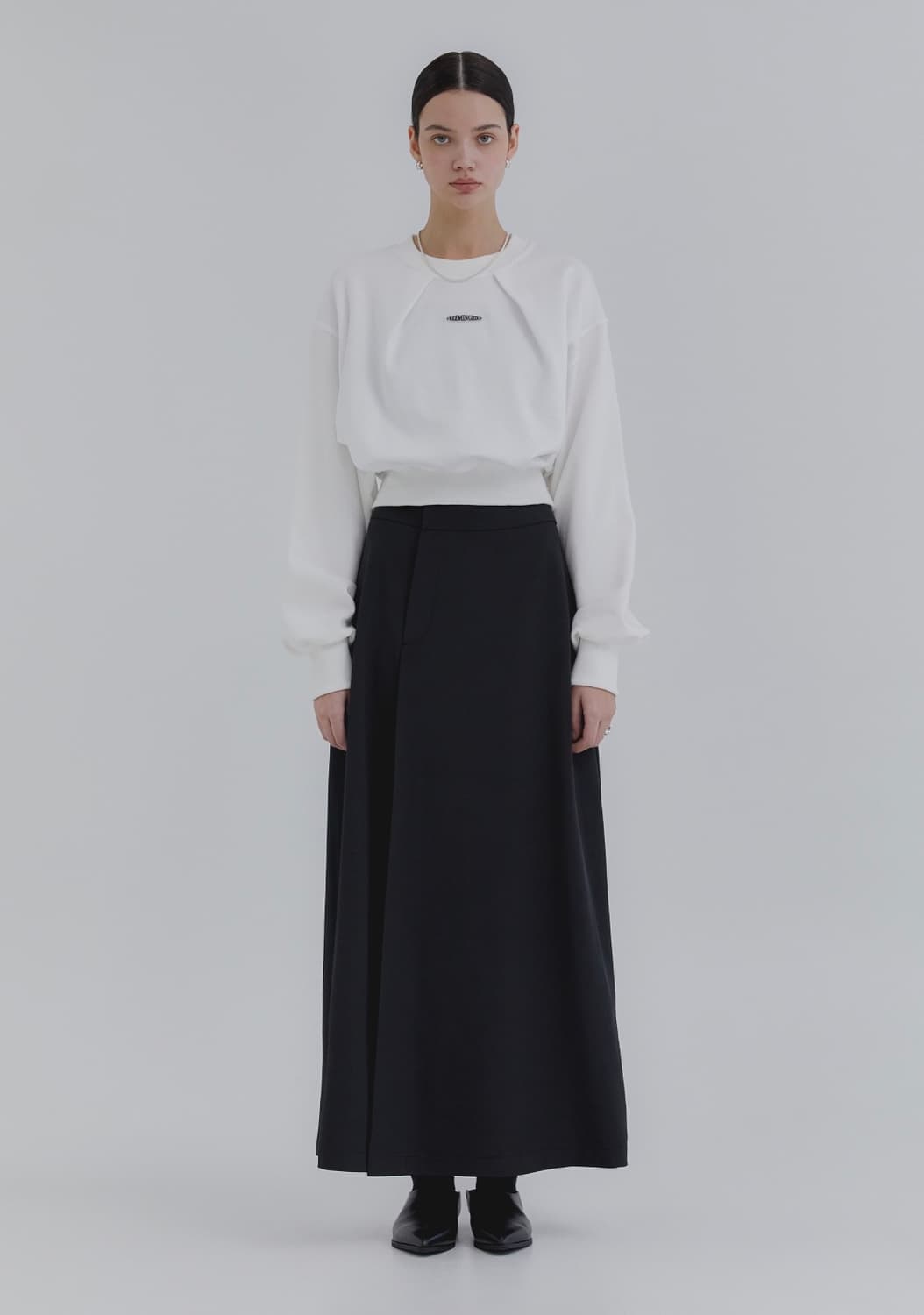 트리밍버드 볼륨 핀턱 스웻셔츠 맨투맨 상품이미지2