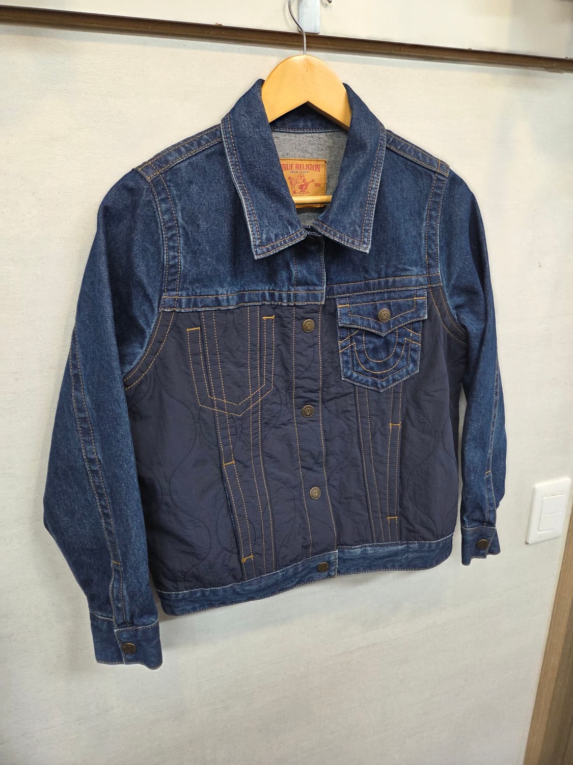 트루릴리전 나일론 퀄팅 믹스 3m 신슐레이트 데님자켓 s 90 상품이미지6