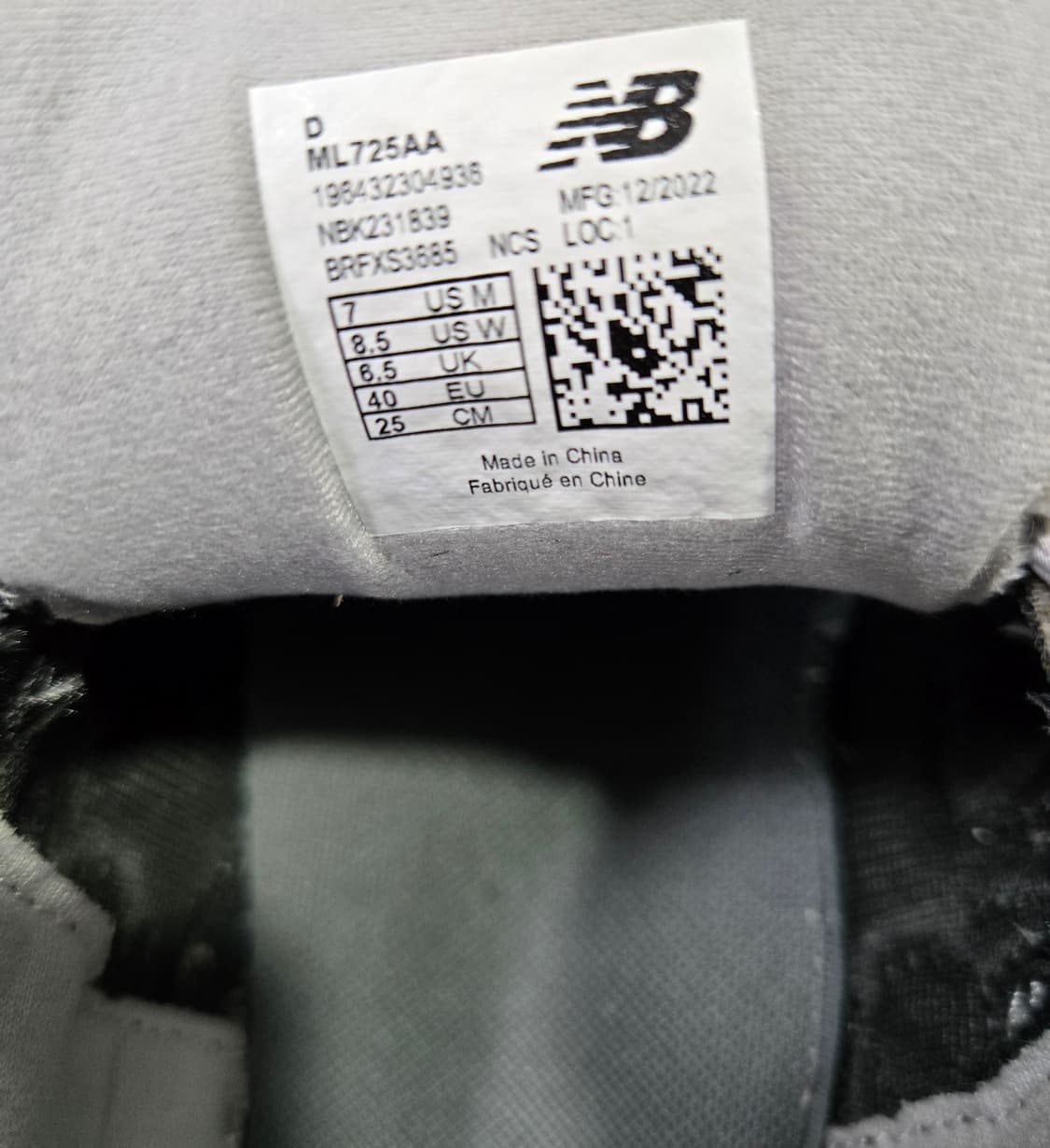 뉴발란스 725 그레이 런닝화 운동화 워킹화 250mm 상품이미지10