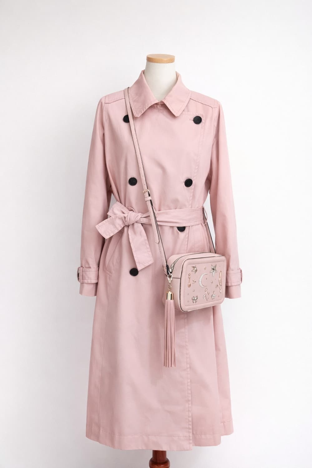 ❥ཱུVOV 한정판 인디핑크 트렌치코트55🌸 벚꽃 시즌 감성 코디 상품이미지4