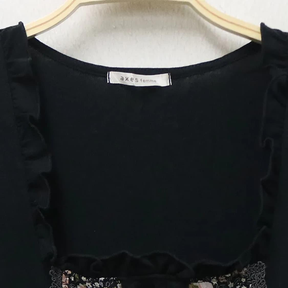 액시즈 팜 오네갸루 플라워 레이스 블라우스 62419 상품이미지3