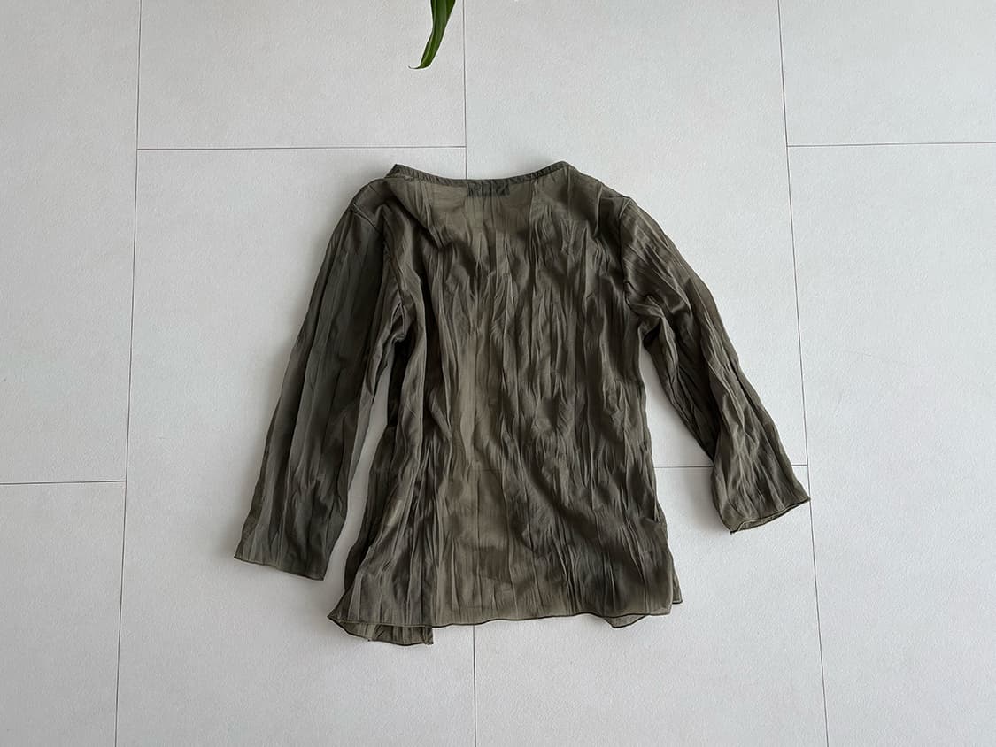 crinkle sheer cardigan 상품이미지2