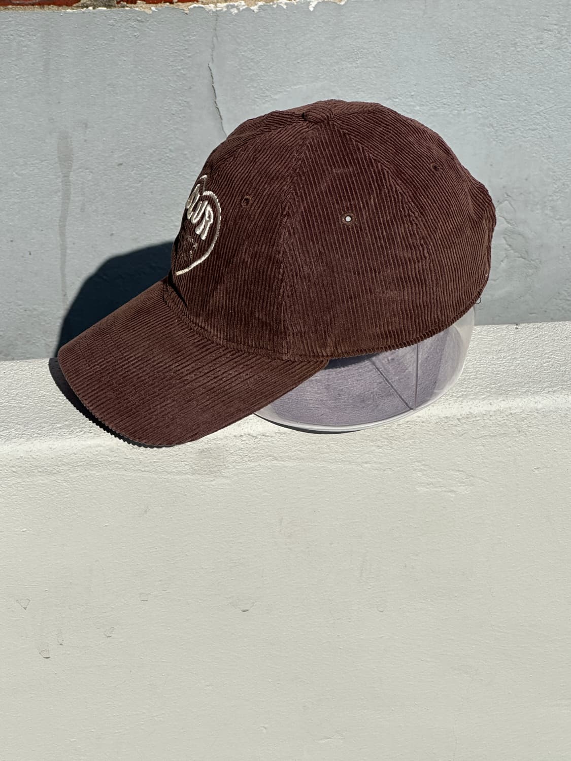 [F] Blur 블러 로고 브라운 코듀로이 볼캡 모자 상품이미지3