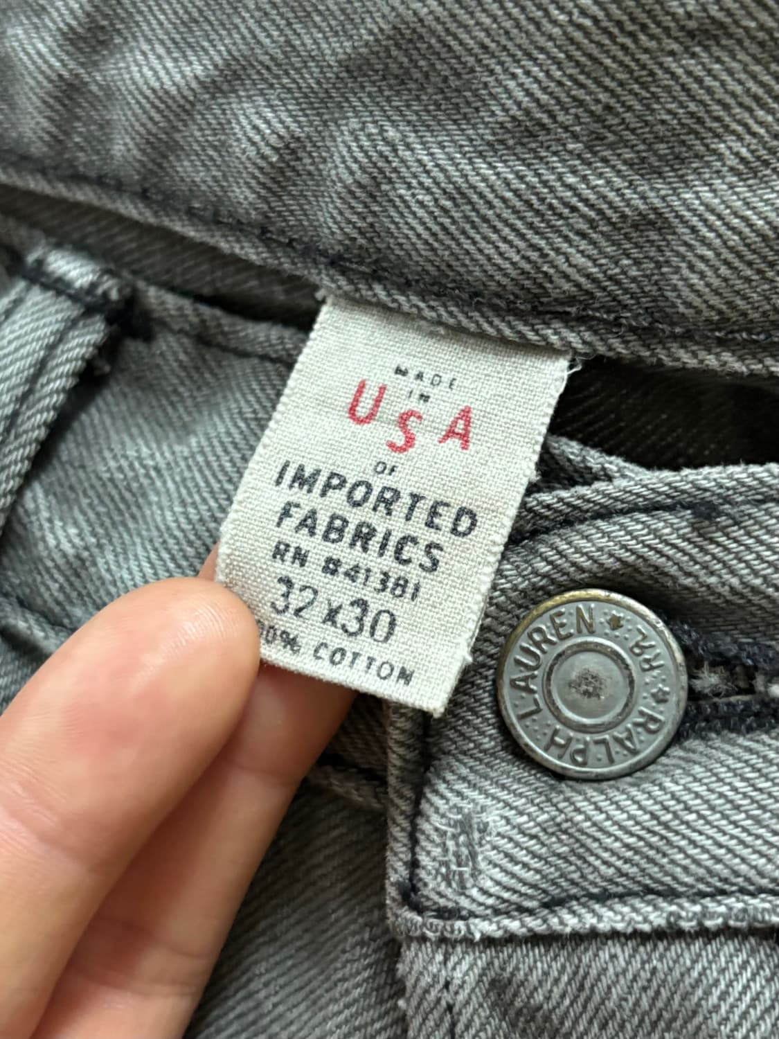 RRL 더블알엘 워싱 데님 그레이 팬츠 상품이미지9