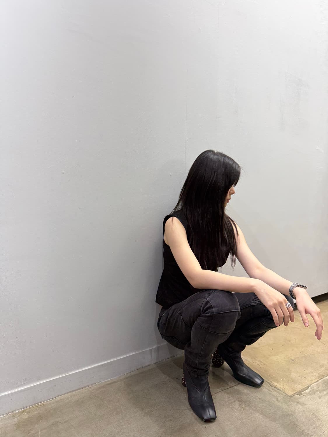 파이톤 패턴 집업 베스트 상품이미지1