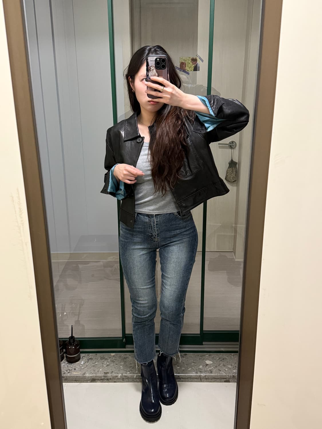 더일마 리얼레더 가죽자켓 블랙 상품이미지1