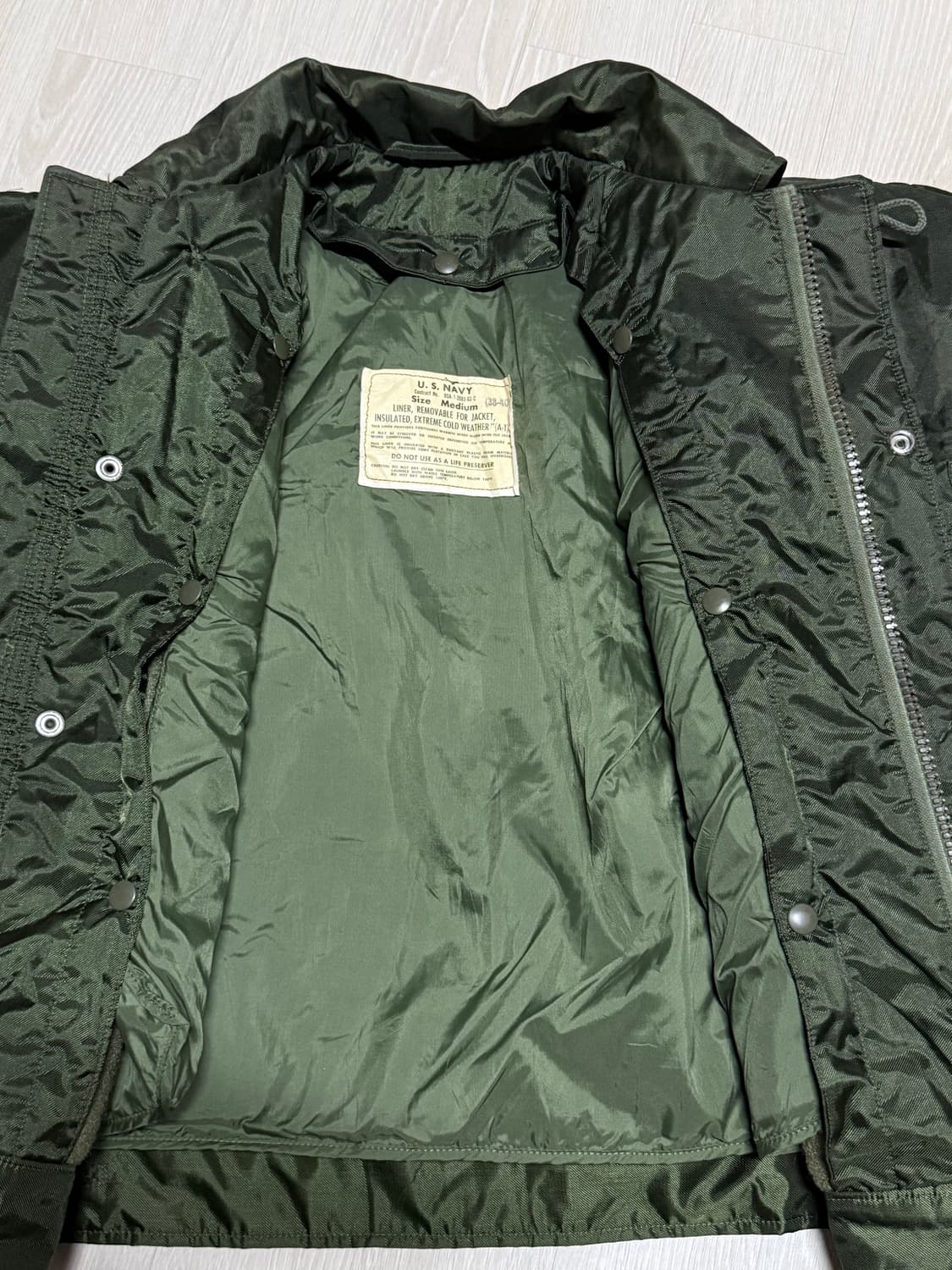 내피有 1968 미 해군 극한 방한 군납 자켓 A-1 상품이미지5