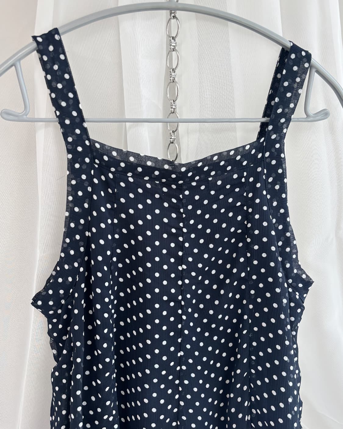 navy polka dot folding sleeveless 상품이미지6