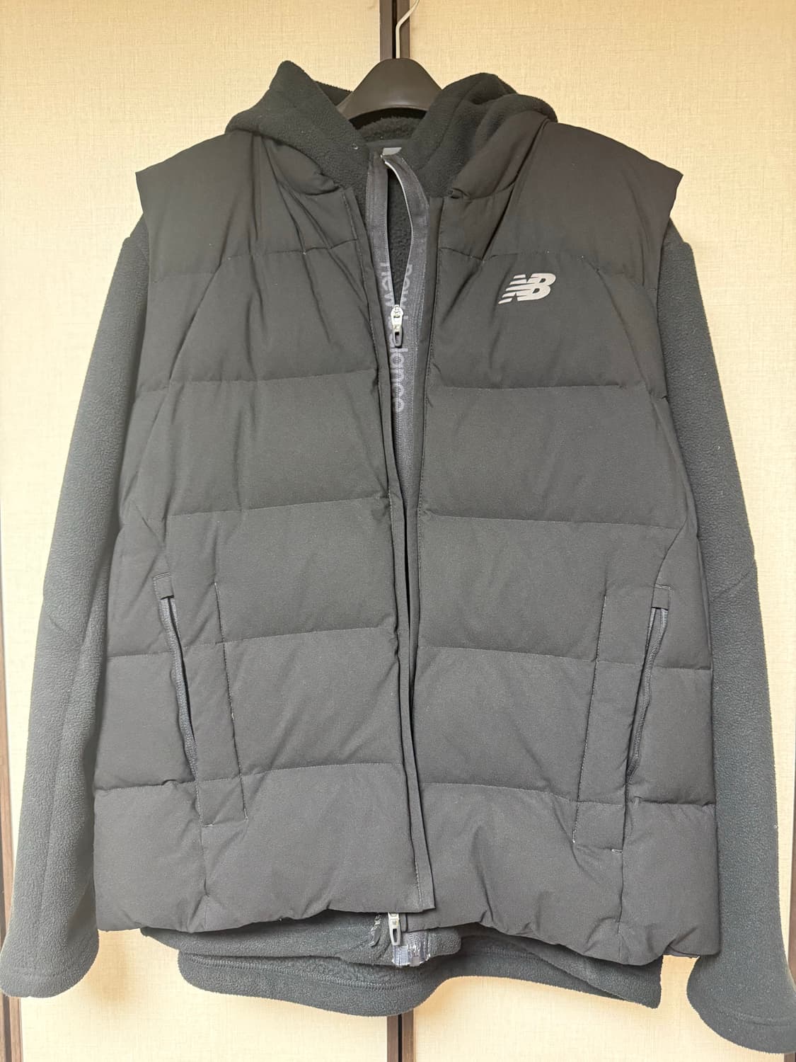 뉴발란스블랙 후리스 패딩조끼 xl사이즈 상품이미지1