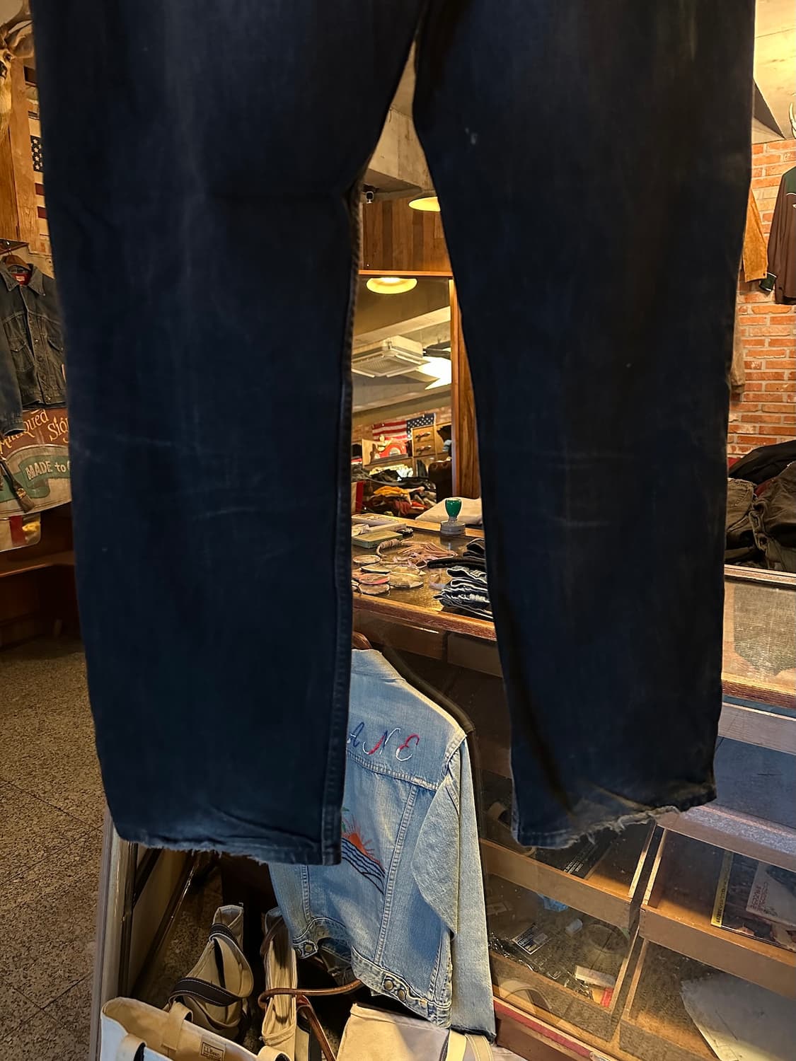 90s USA 빈티지 리바이스 501 0660 흑청 블랙진 데님 팬츠 상품이미지5