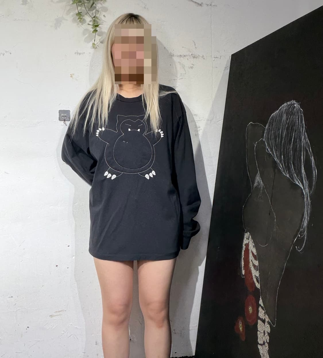 리바이스 포켓몬 콜라보 잠만보 롱 슬리브 긴팔 티셔츠 M 상품이미지2