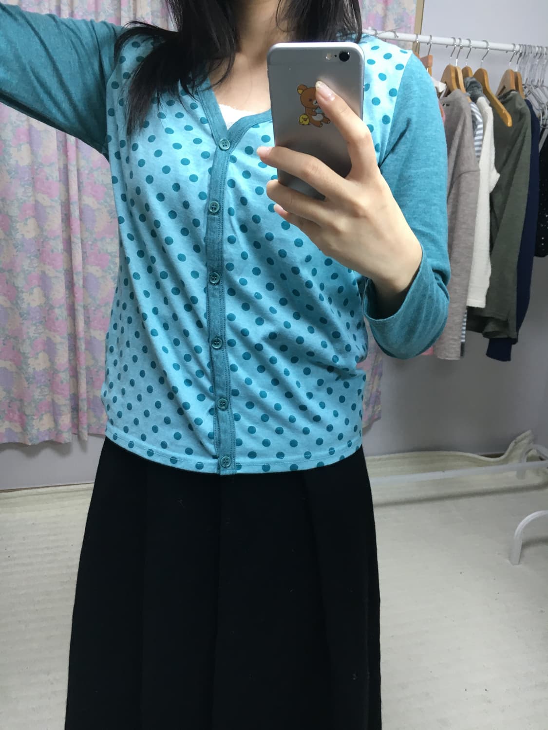 민트 도트 가디건 상품이미지5