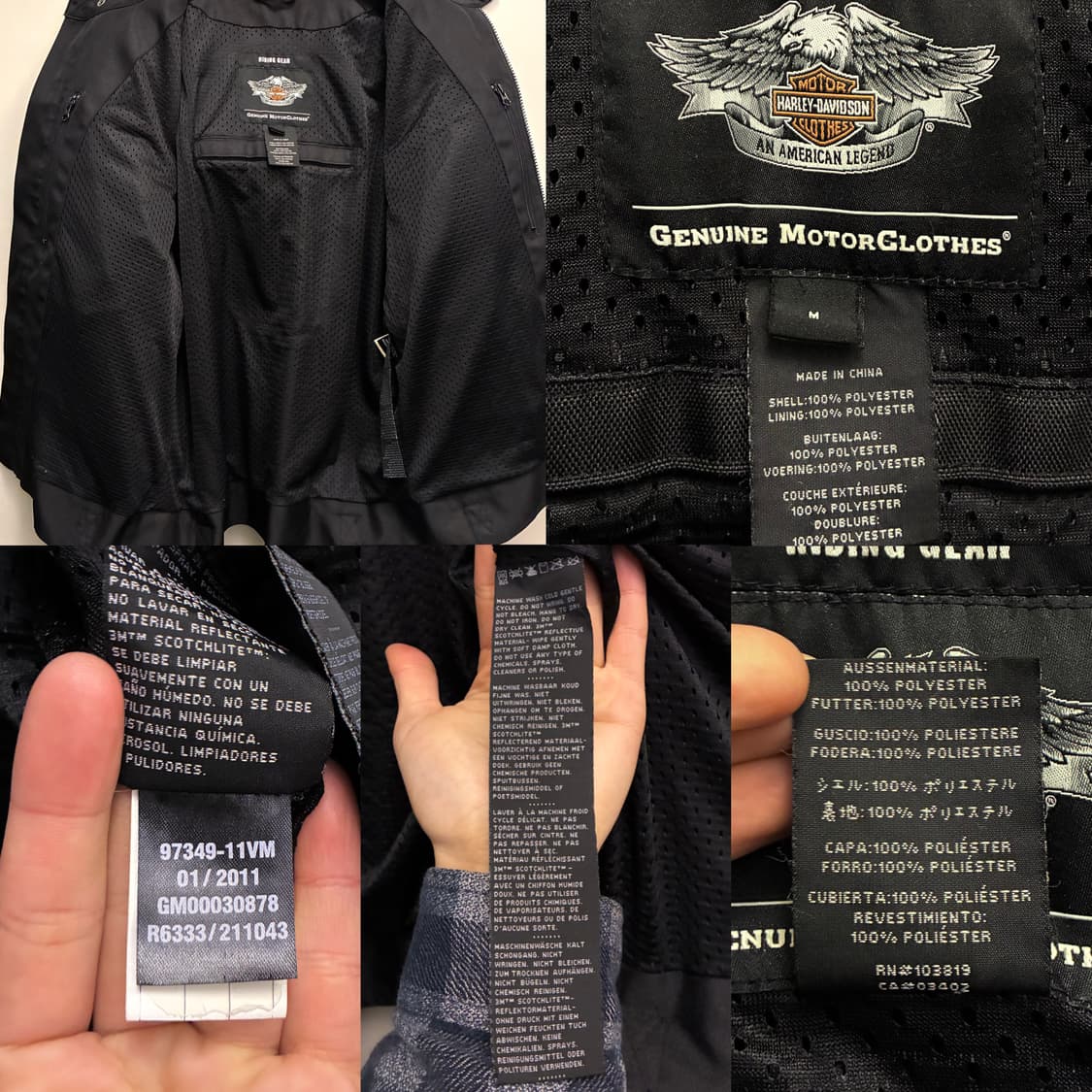 (M/103)할리데이비슨 라이딩기어 에일리언 스파이더 라이딩자켓 상품이미지10