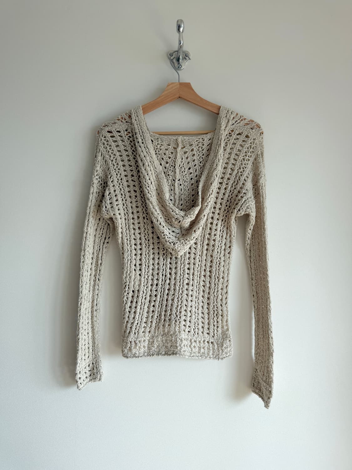 홀리스터(HOLLISTER) 시스루 니트 후드 상품이미지4