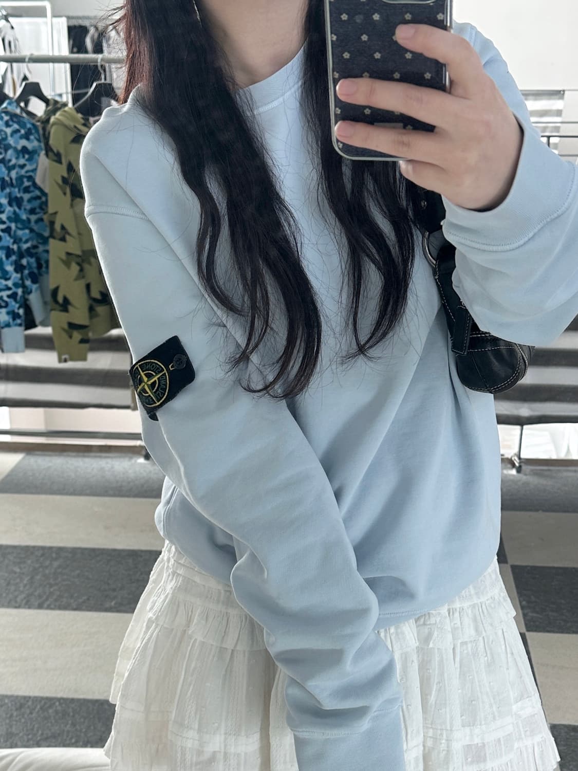 스톤아일랜드 와펜 베이비블루 맨투맨 상품이미지7