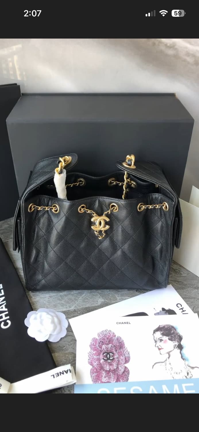 샤넬 25백 스몰 캐비어 금장 상품이미지1