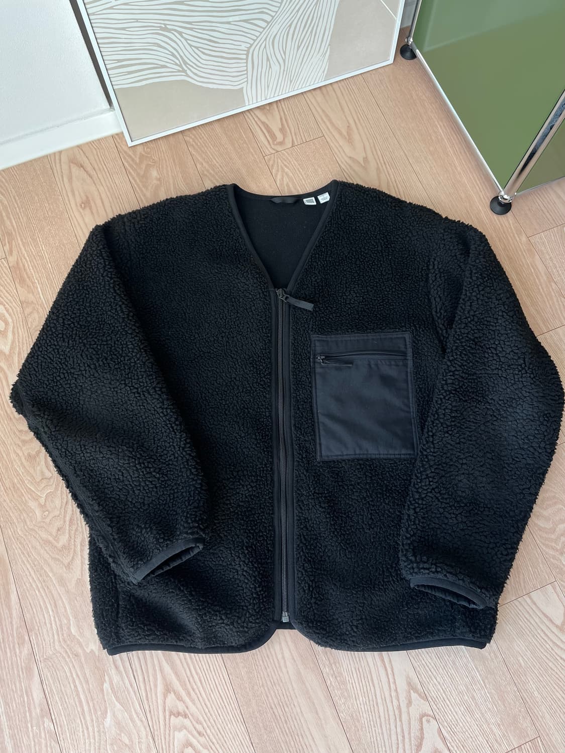 유니클로)) UU라인 제품 V넥 재킷,점퍼 L사이즈 상품이미지1