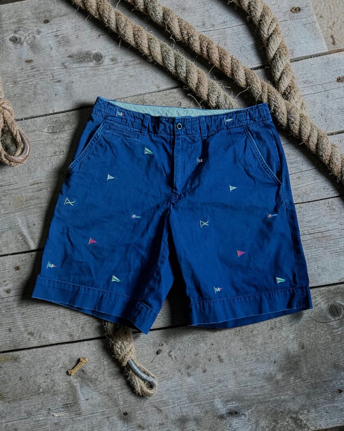 00s 폴로 랄프 로렌 노티컬 플래그 엠브로이더리 치노 쇼츠 상품이미지1