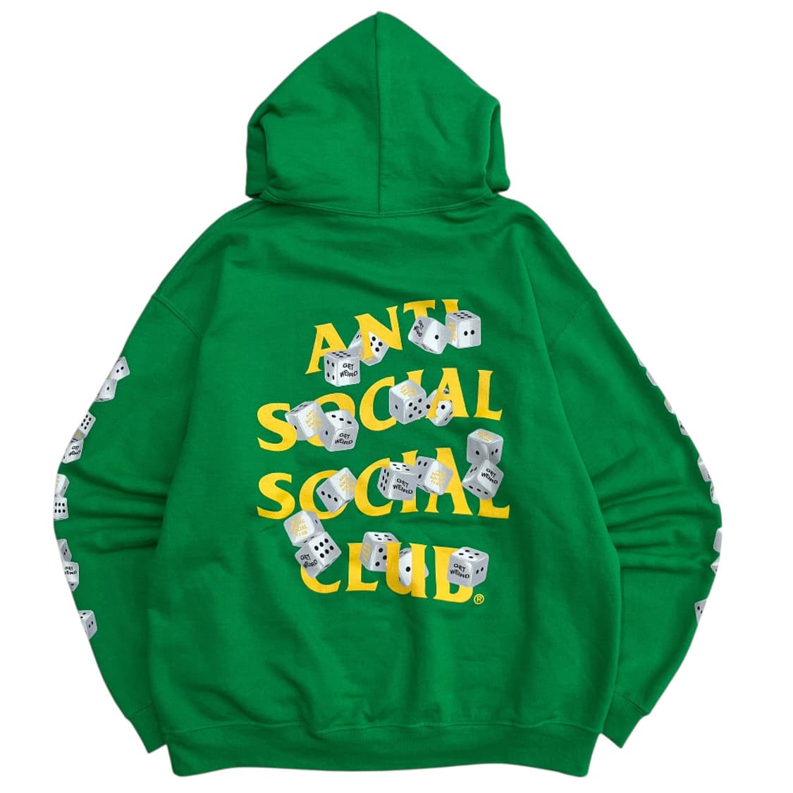 안티쇼셜쇼셜클 주사위로고 그린 후드 L 상품이미지5
