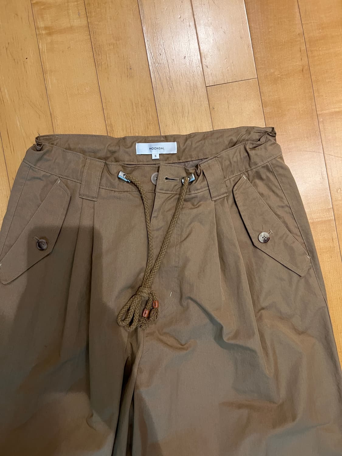 문달 moondal 베이지 와이드 팬츠 S 상품이미지3