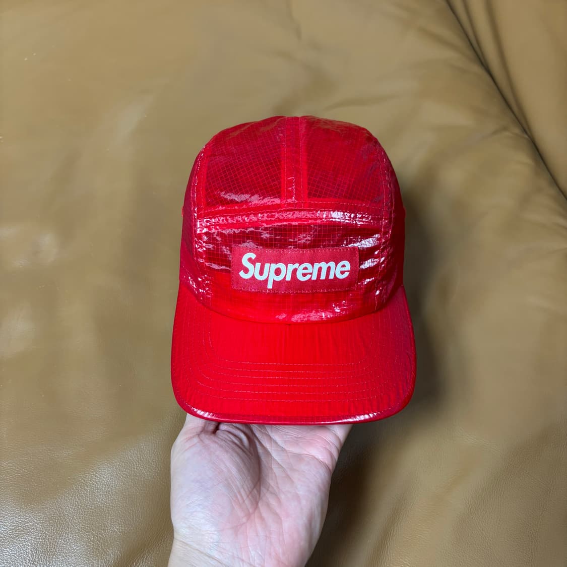 Supreme 슈프림 레드 캠프캡 모자 (Ripstop Red) 상품이미지2