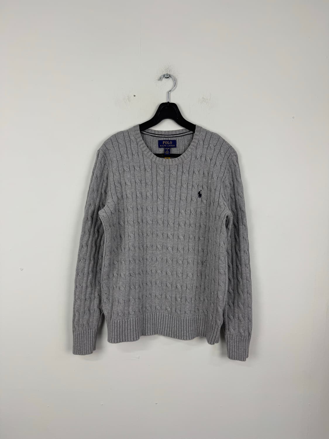 폴로 랄프로렌 그레이 꽈배기 니트 L <256> 상품이미지1