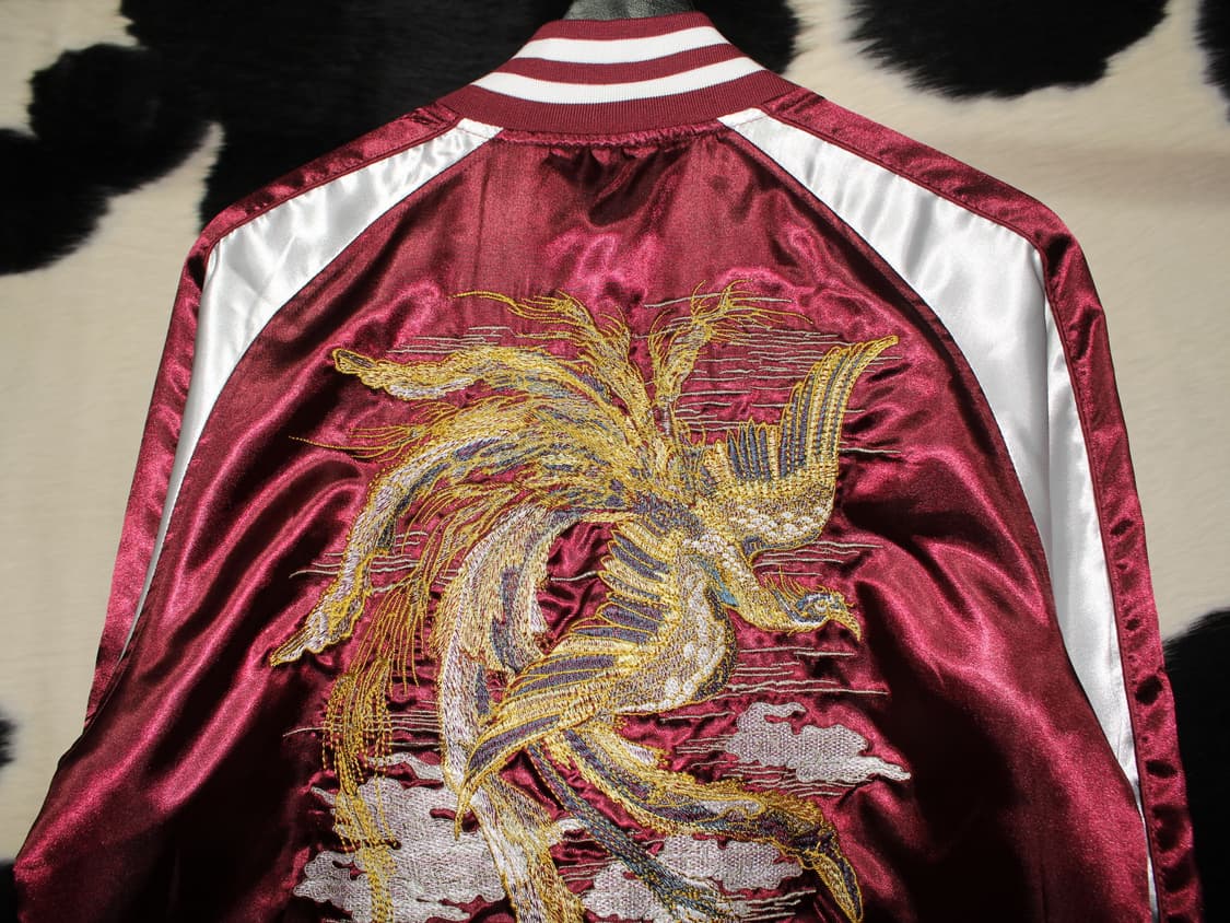 一心如鏡 Oriental Phoenix Embroidery Sukajan 상품이미지6