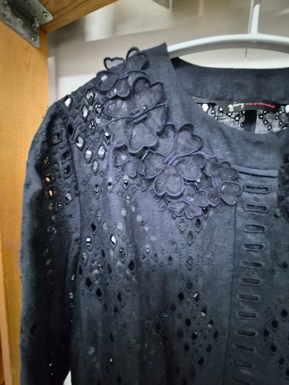 기비 펀칭자수 린넨 자켓 상품이미지2