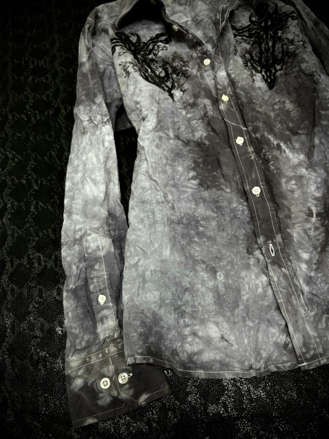 “Vintage”00’s V-Kei Cross& Wings Print S 상품이미지6