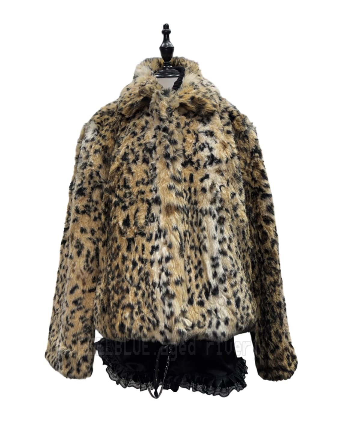 MORGAN Kint Leopard Fur Jacket 2pcs Set 상품이미지6