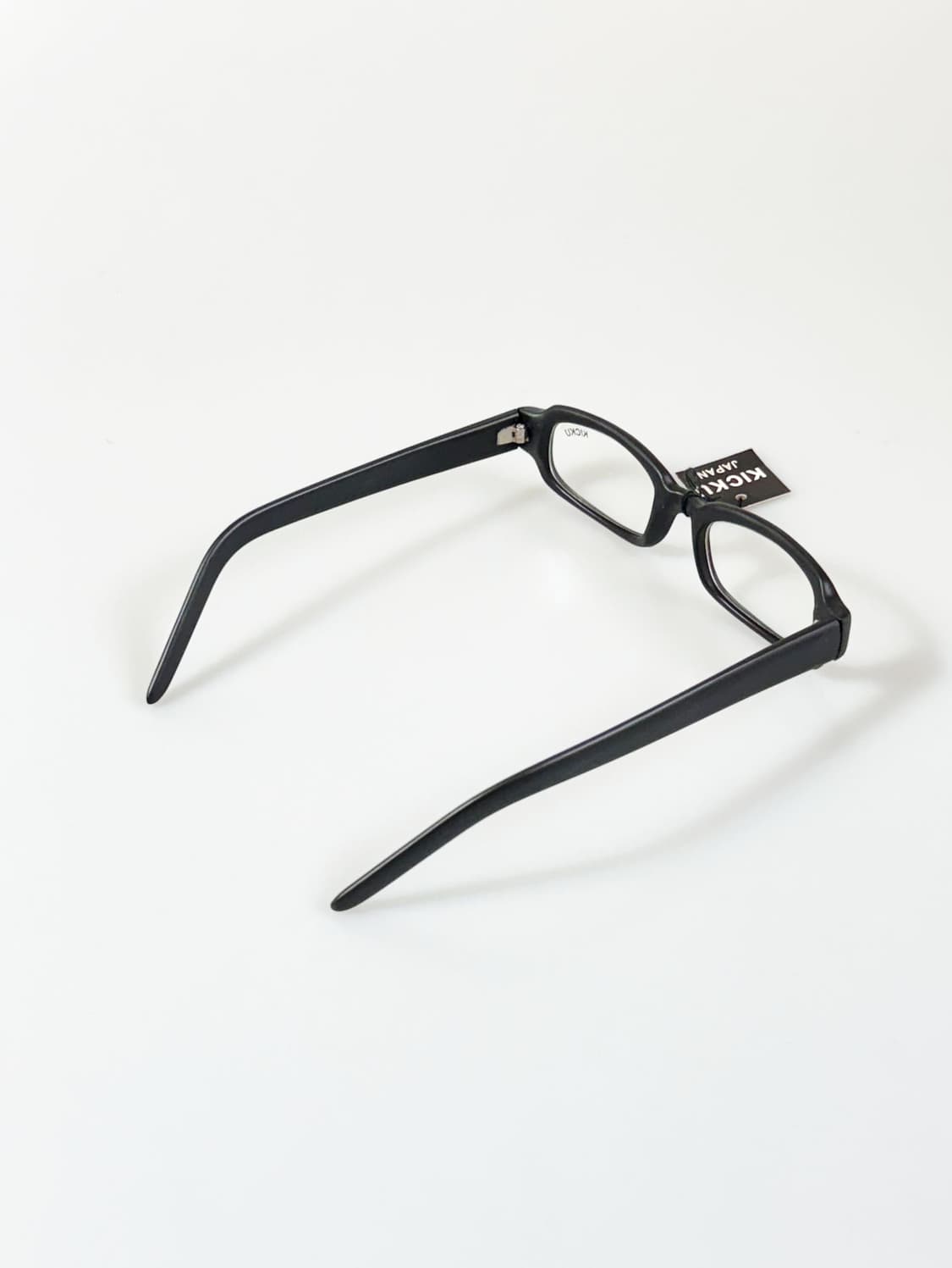 90s KICKU JAPAN 맷블랙 뿔테 스퀘어 빈티지 안경 상품이미지4
