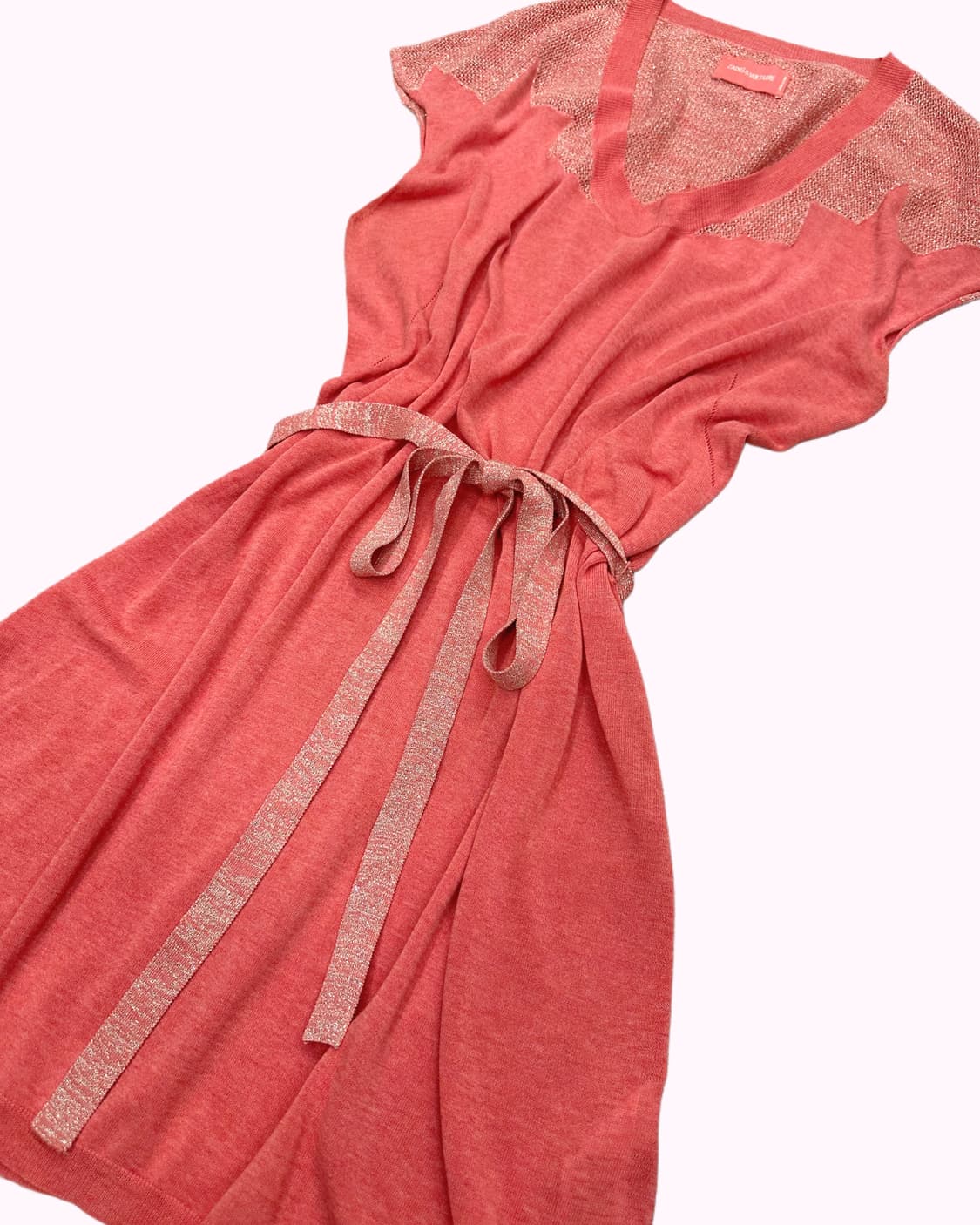ZADIG&VOLTAIRE salmon belted knit dress 상품이미지3