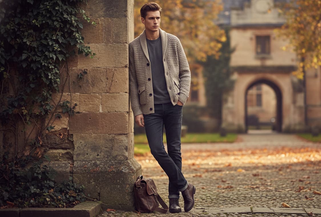 [정품] 타미힐피거 숄칼라 헤비 울니트 가디건 상품이미지1