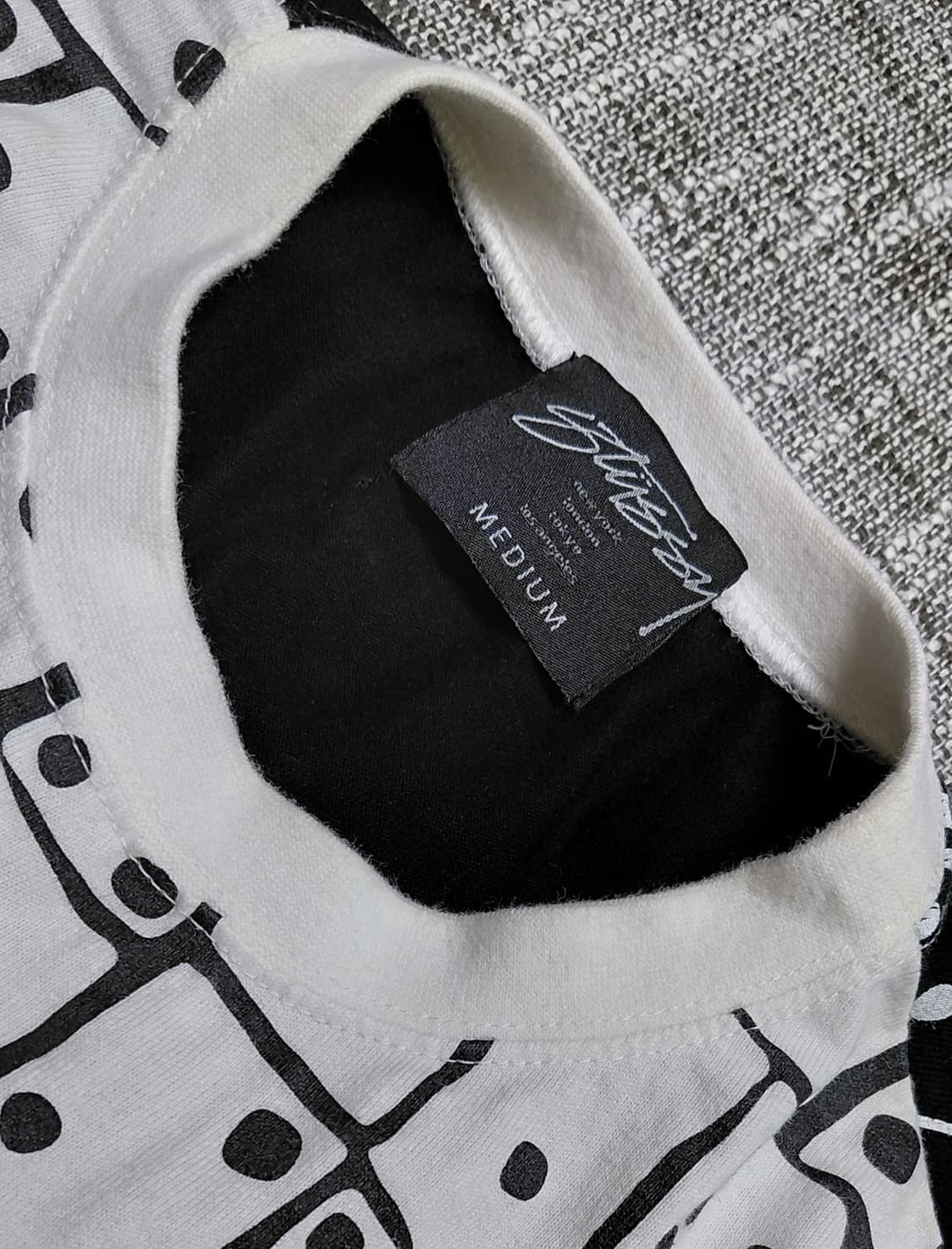 [정품/M] Stussy Women 올오버 도미노 그래픽 슬리브리스 상품이미지6