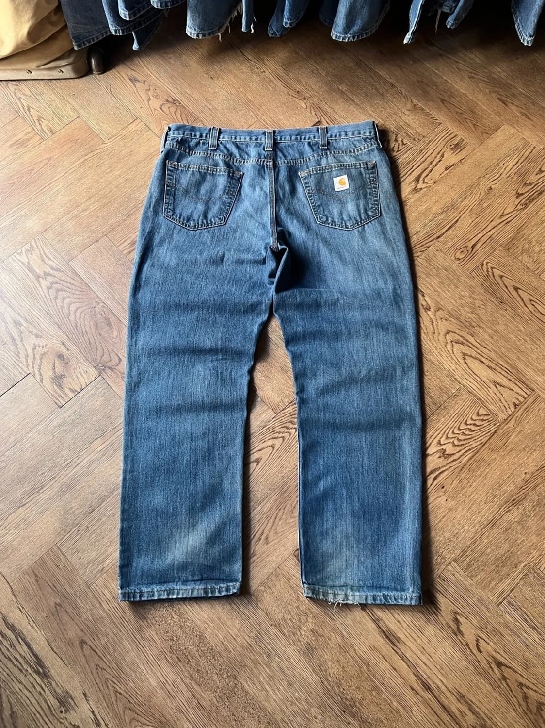 [40]칼하트 USA 더티워싱 워크 데님 팬츠 상품이미지1