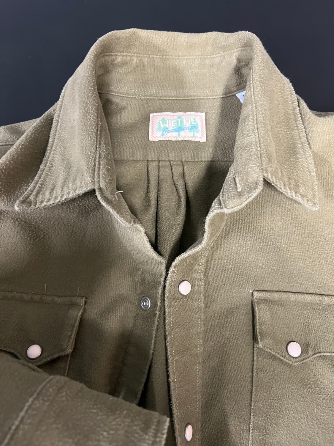 WYTHE 위스 와이즈 플리스 셔츠 L 카키 상품이미지3