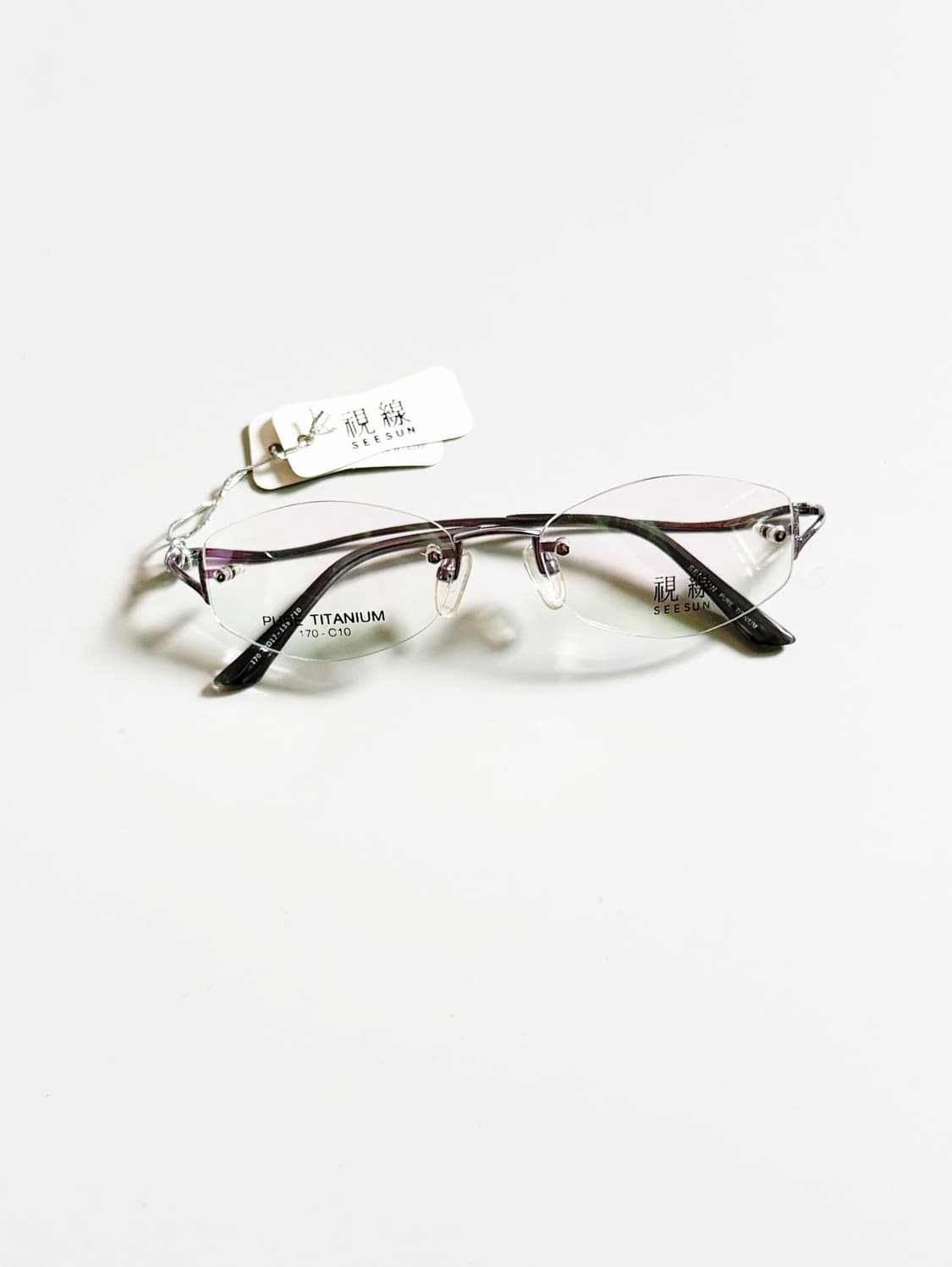 SEESUN 무테 퓨어 티타늄 오벌 프레임 빈티지 안경 상품이미지2