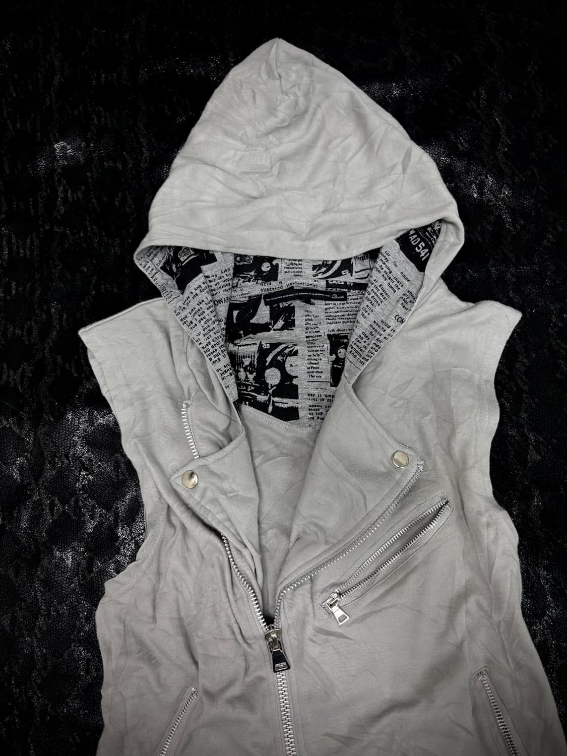 “Quash” 00’s Over Hoodie Print Side zipp 상품이미지3