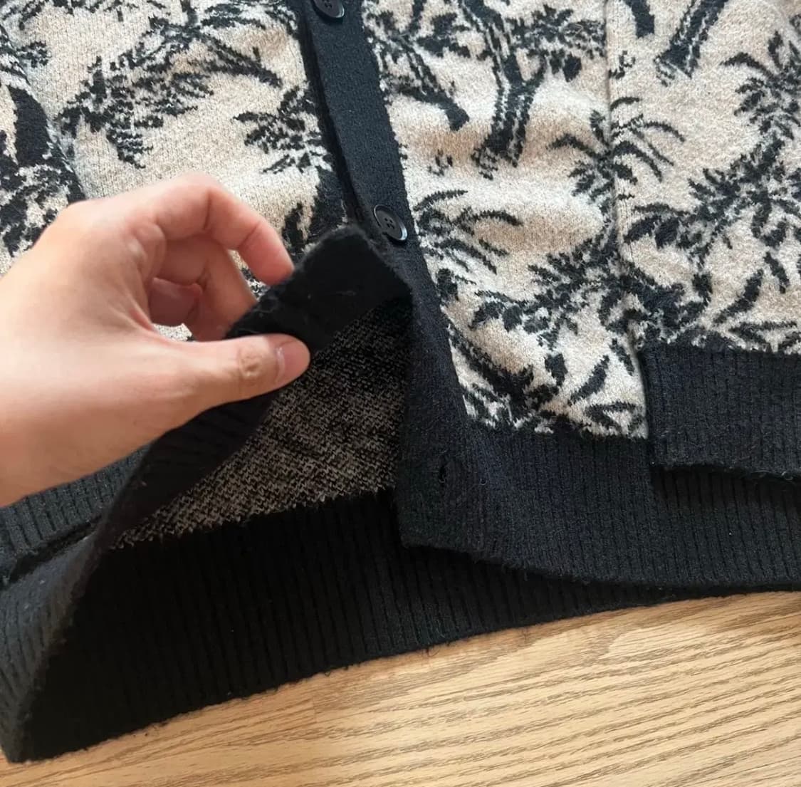 [ZARA] 자라 패턴 니트 가디건 상품이미지4