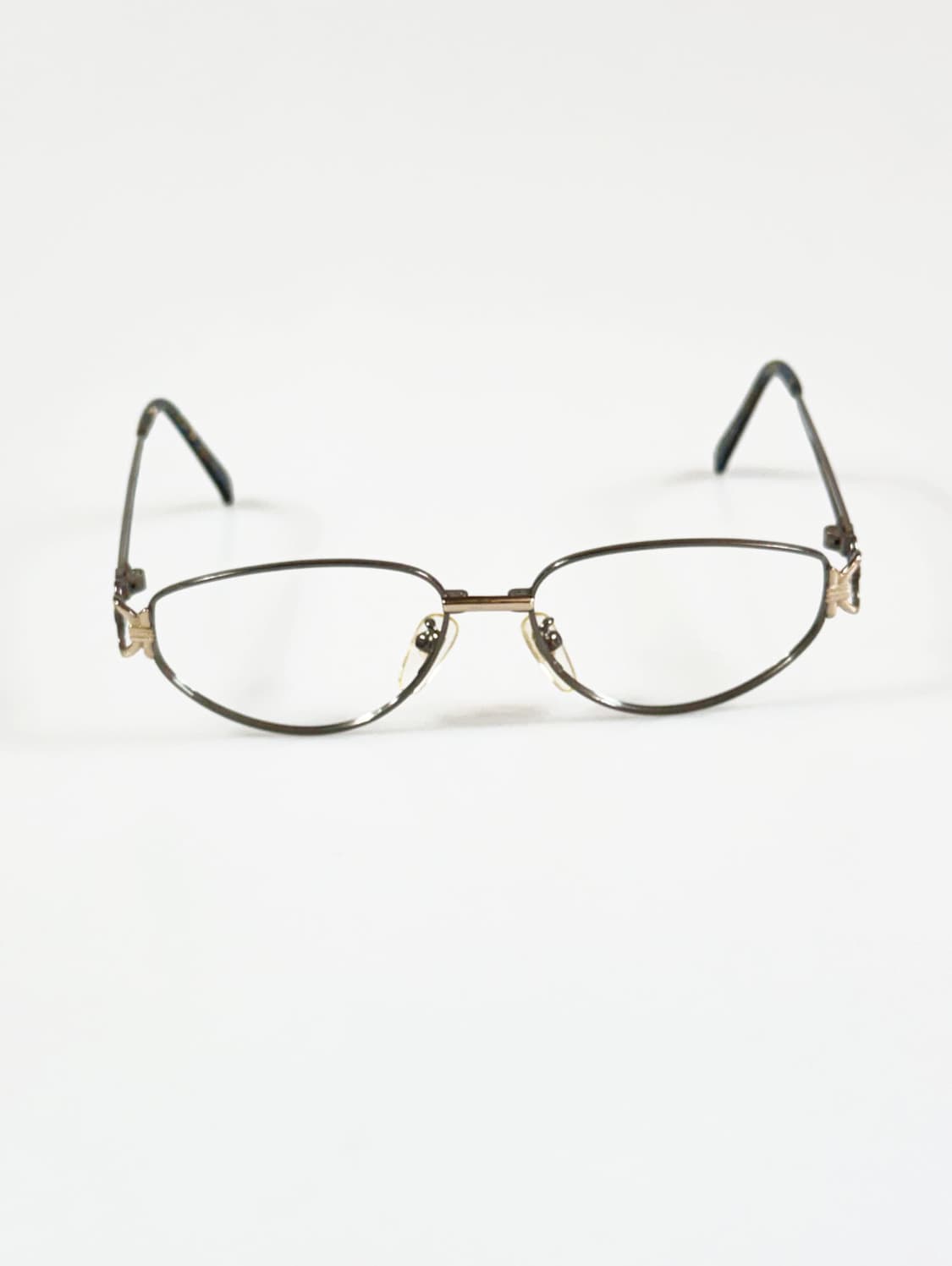 90s 유로피안 슬림 오벌 메탈 프레임 빈티지 안경 상품이미지1