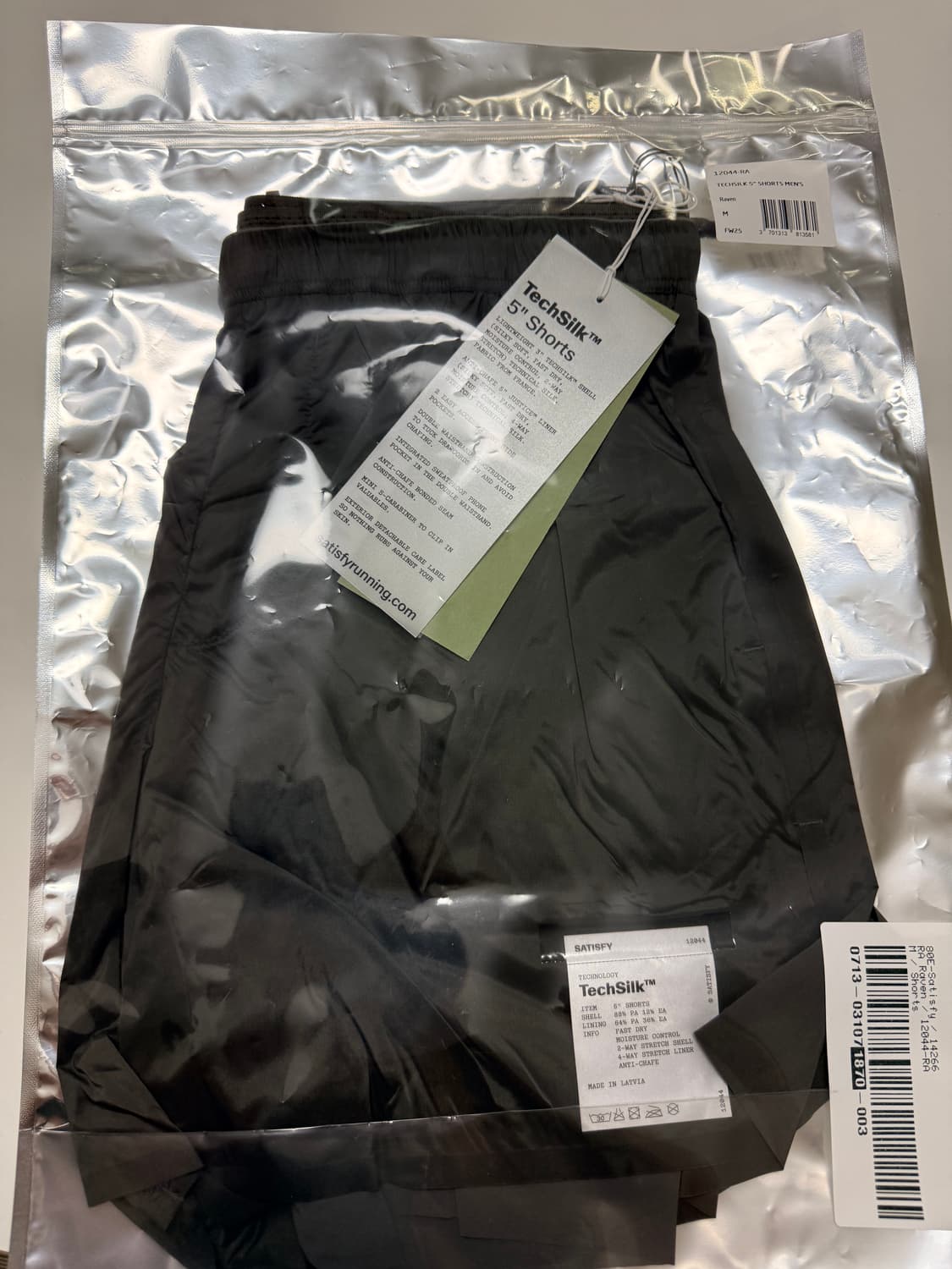 새티스파이 테크실크 5인치 쇼츠 레이븐 M XL 상품이미지2