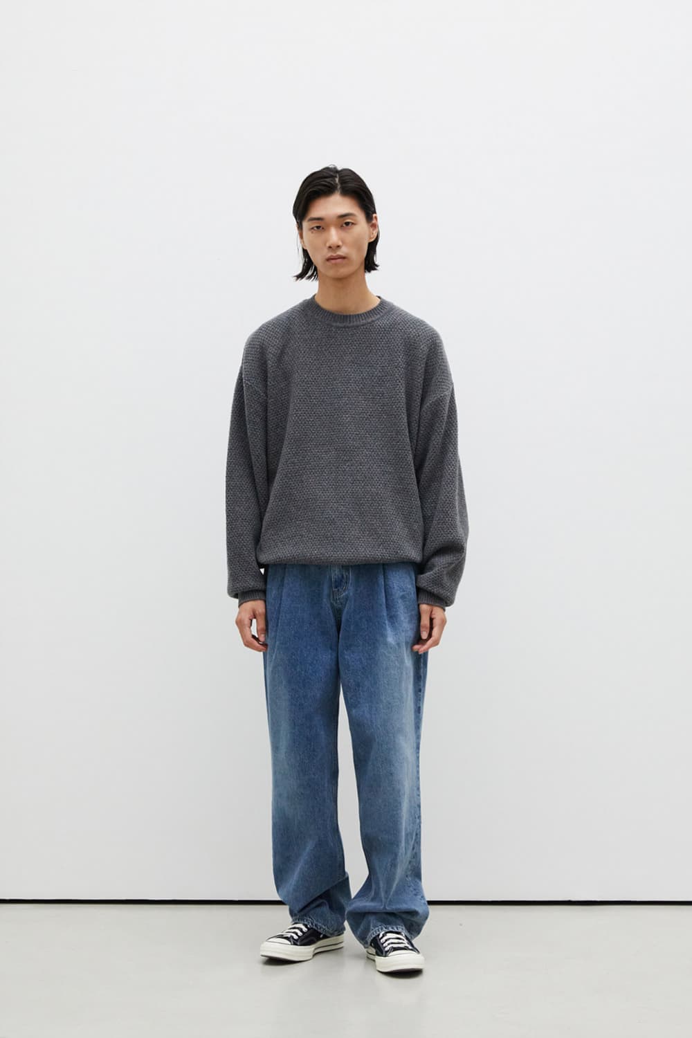 주앙옴므 차콜 울 니트 L사이즈 상품이미지4