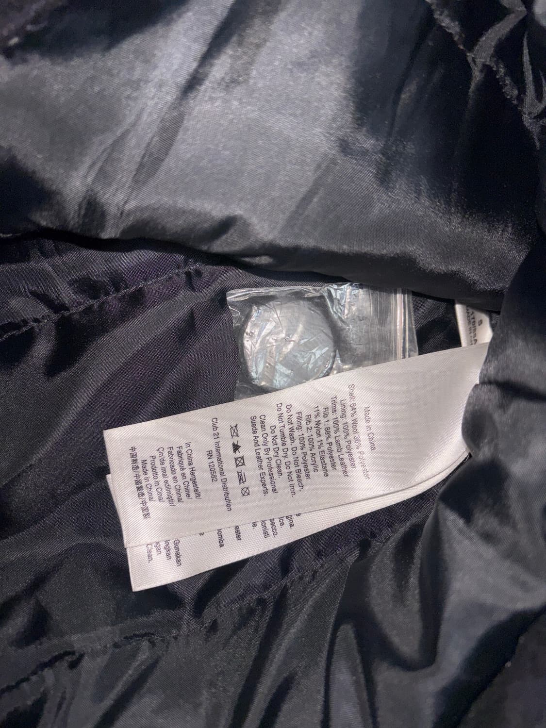 DKNY 레더 트리밍 피코트 상품이미지5