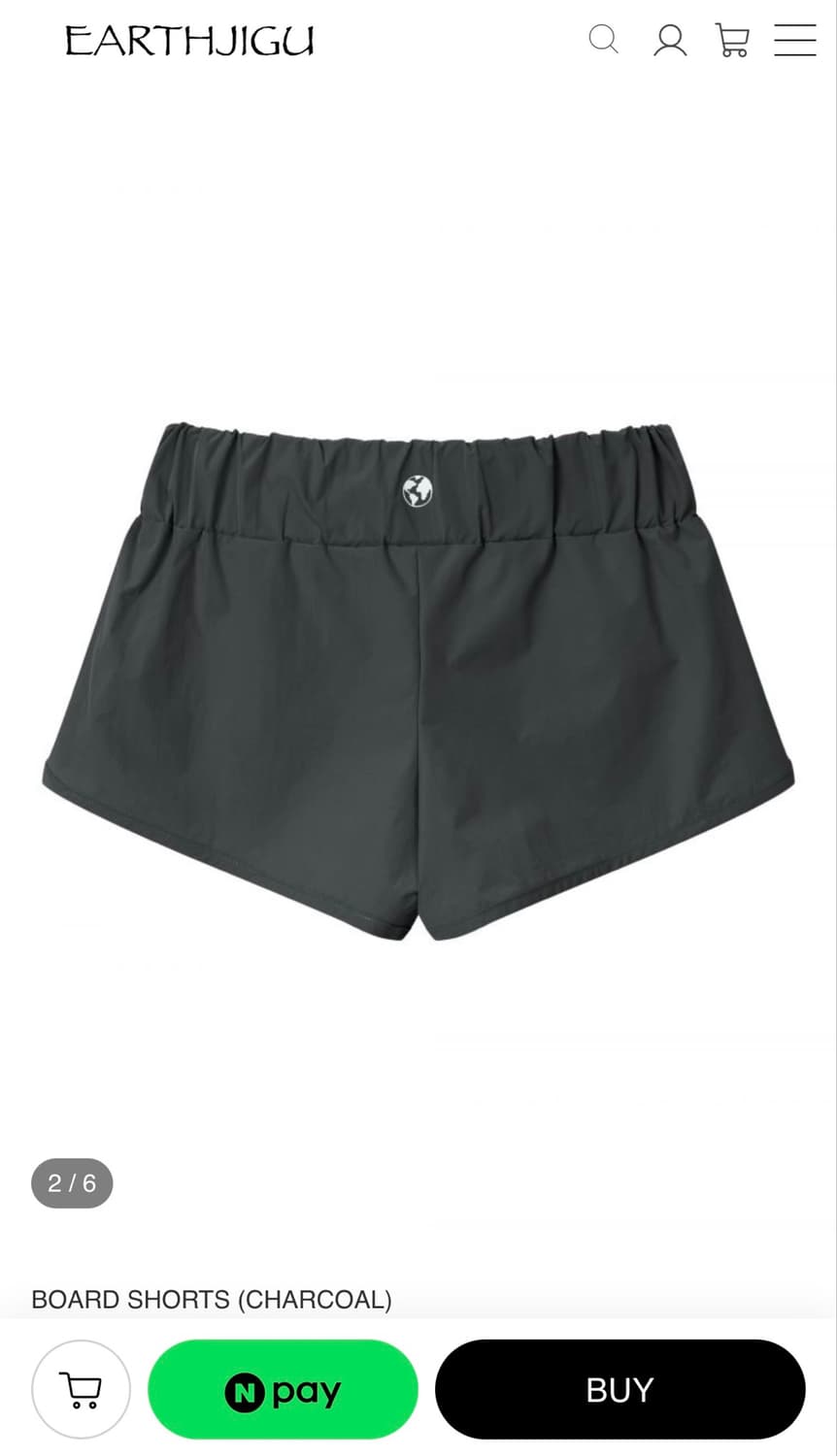 earthjigu BOARD SHORTS (CHARCOAL)  상품이미지1