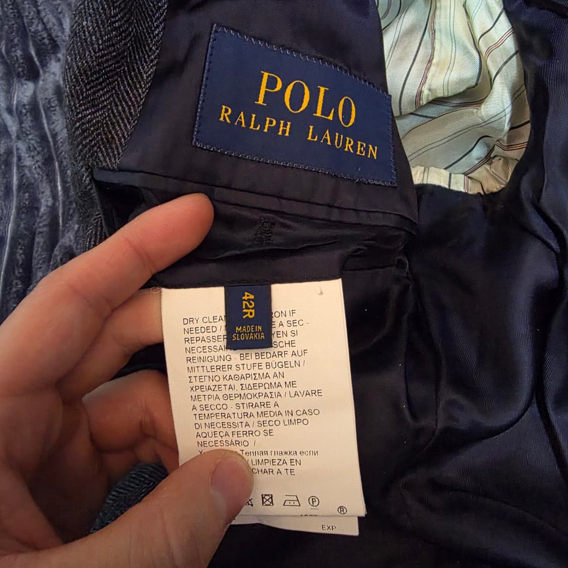 폴로 신형 헤링본자켓 차콜그레이 42R 상품이미지4