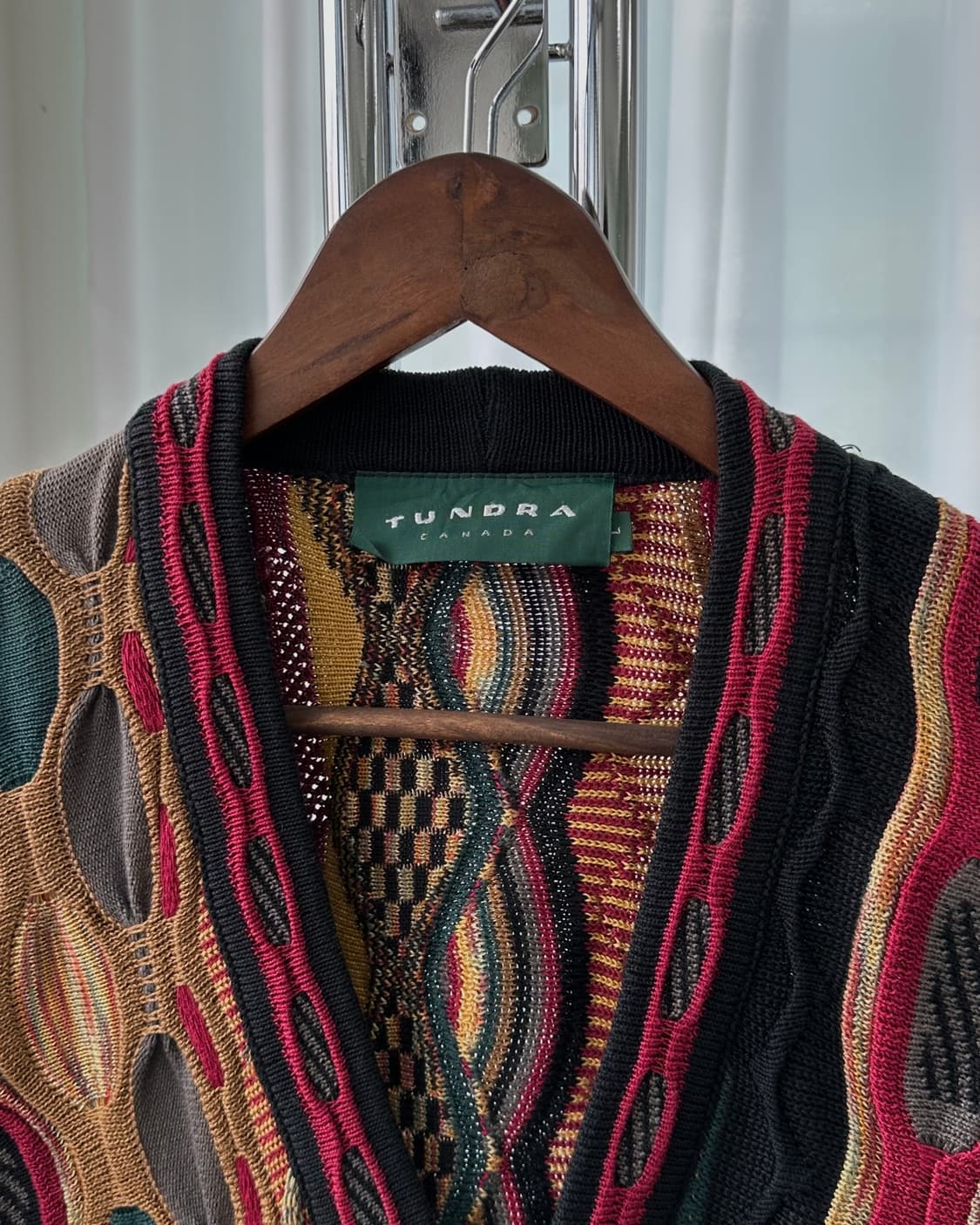 [L]툰드라 캐나다 멀티컬러 3D 케이블 니트 가디건 상품이미지8